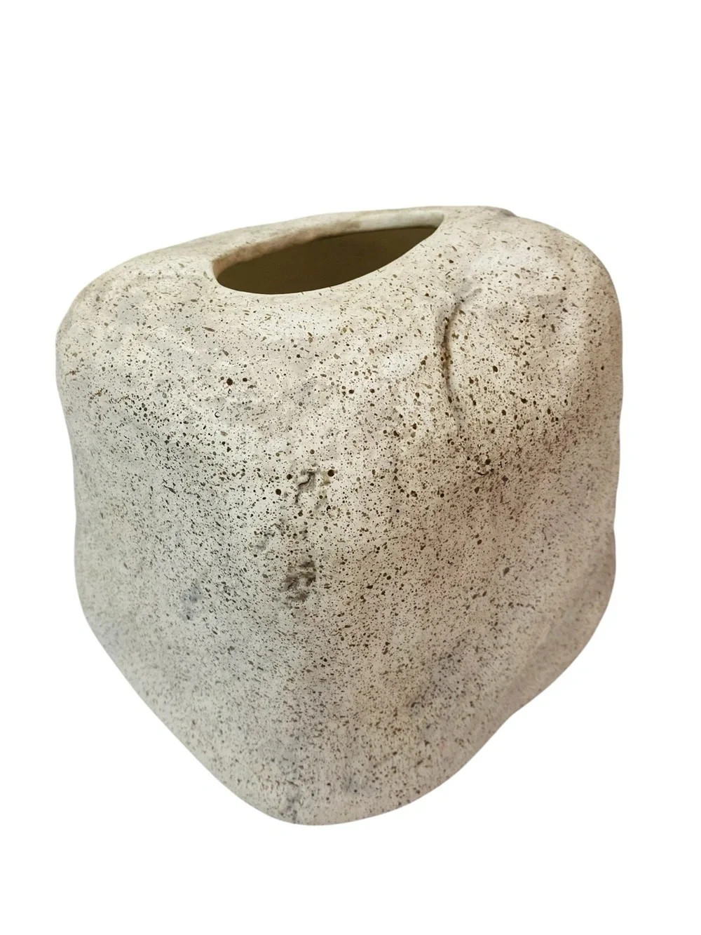Ceramic Faux Stone Tissue Box Cover 6.5” x 6.5”
